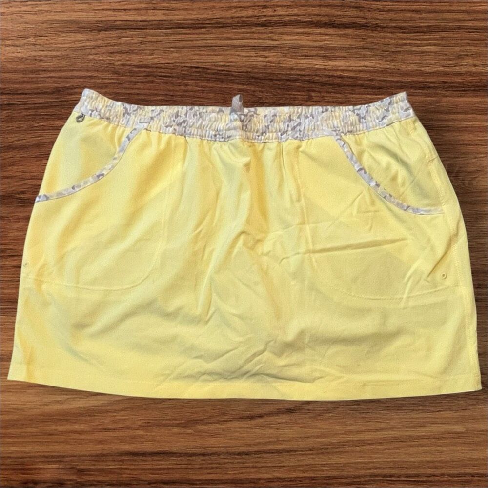 Columbia Yellow Skort Built-In Shorts Women’s XL Size 16